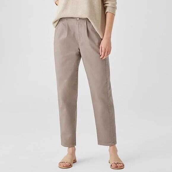 Eileen Fisher Organic Cotton Denim Tapered Pant Easy Fit Ankle Length Plus 22 - Picture 1 of 8